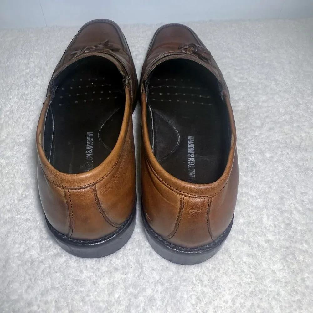 J. Murphy by Johnston & Murphy Men's Slip-On Cognac Loafers Tassel Size 9 1/3